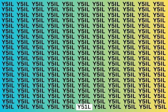 Test de perception visuelle à vous de localiser le Y51L parmi les